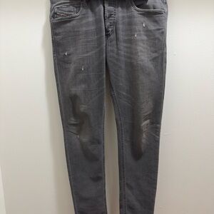 Diesel Men's Distressed Gray Skinny Jeans